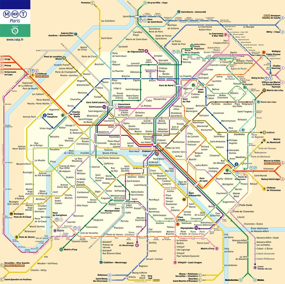 باريس ratp خريطة