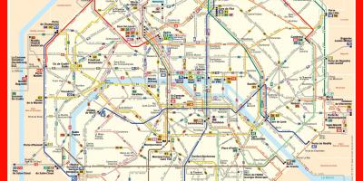 خريطة باريس محطة الحافلات