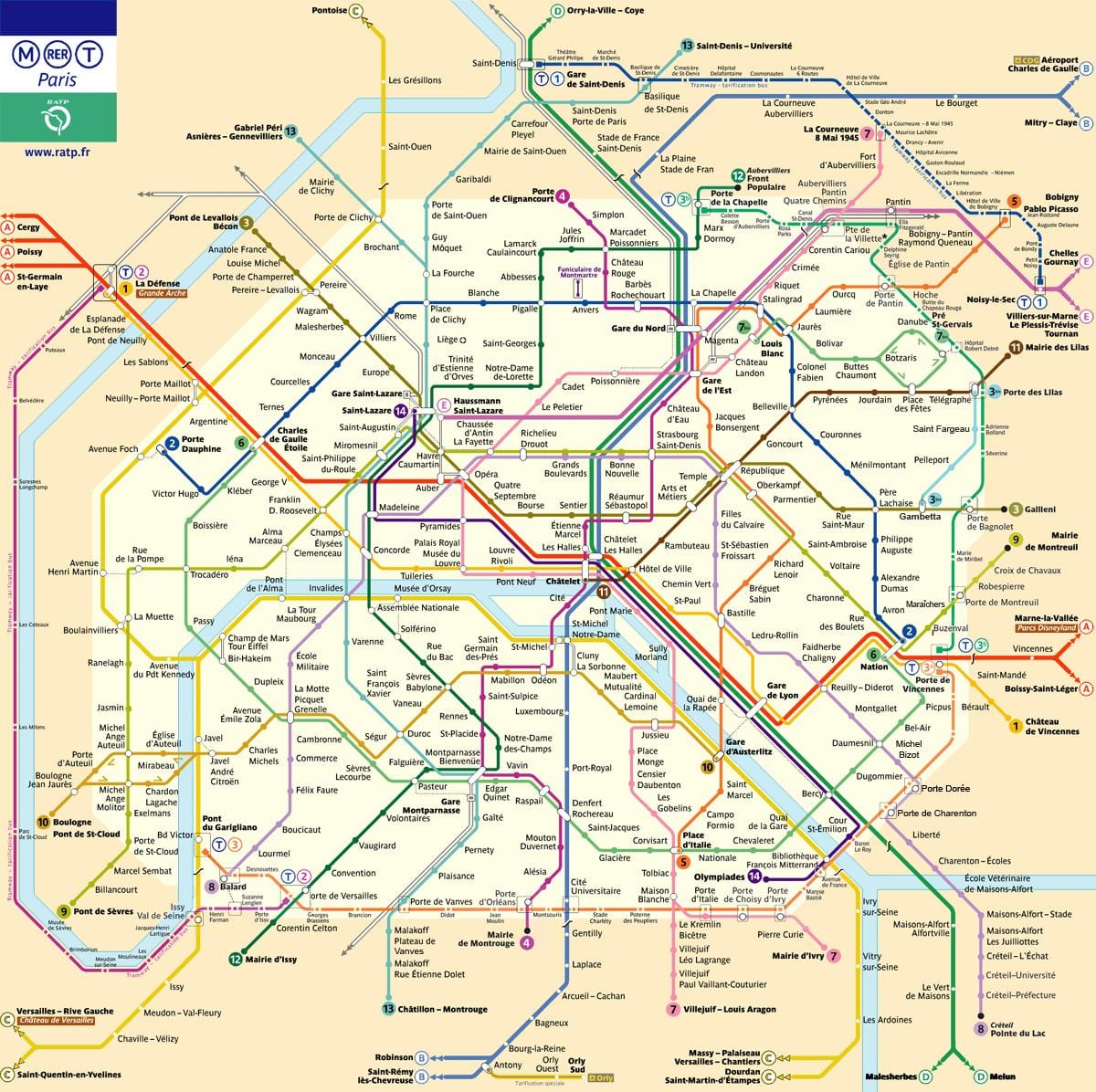 باريس ratp خريطة