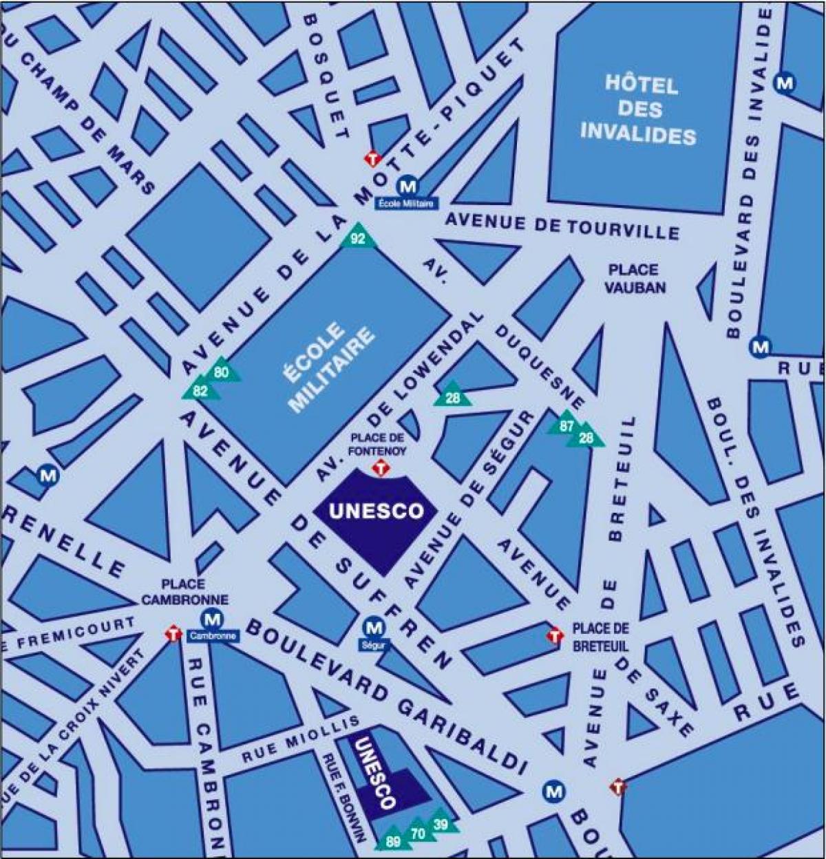خريطة اليونسكو في باريس