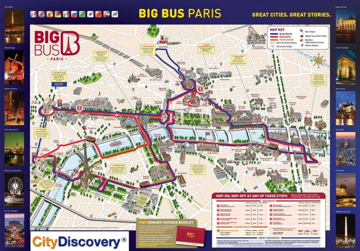 الأحمر حافلة باريس خريطة الطريق ، 