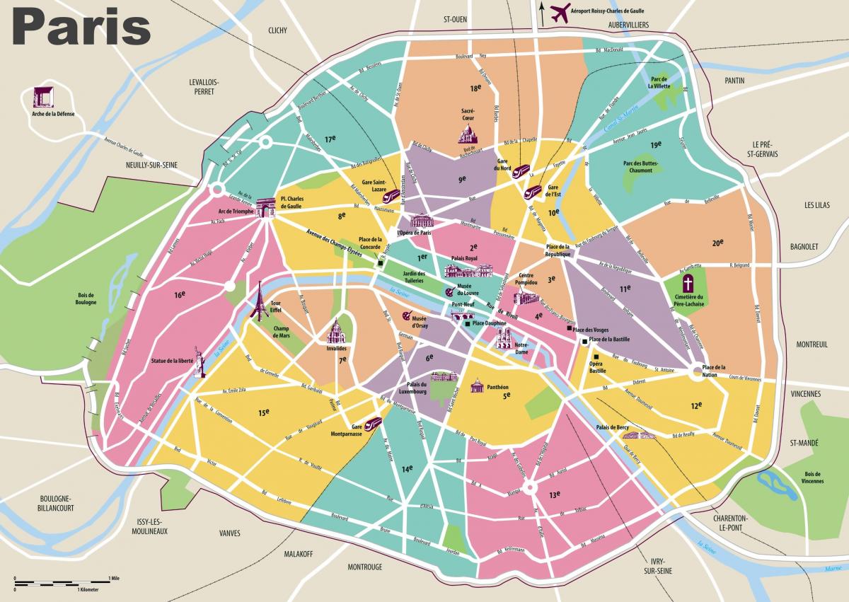 باريس الزائر خريطة