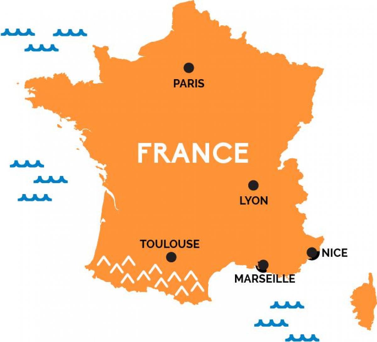باريس فرنسا على الخريطة