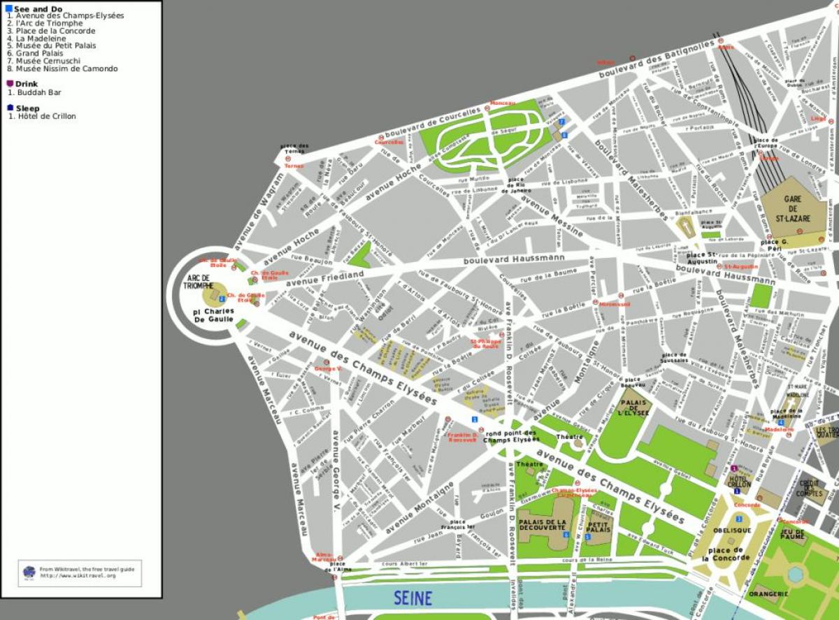 خريطة 8th الدائرة باريس