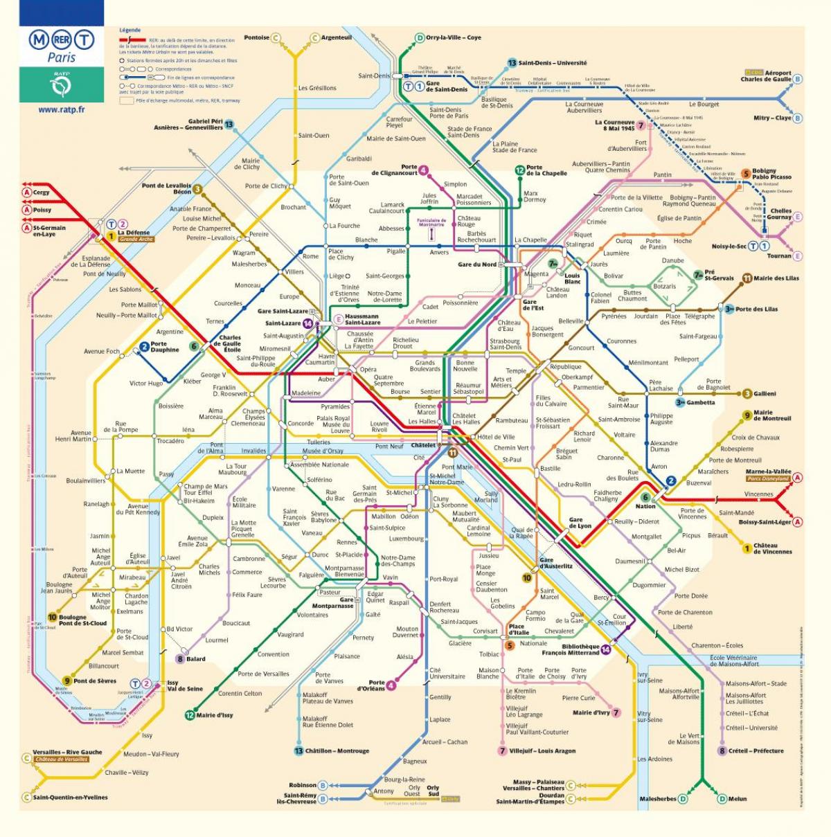 مترو باريس خريطة