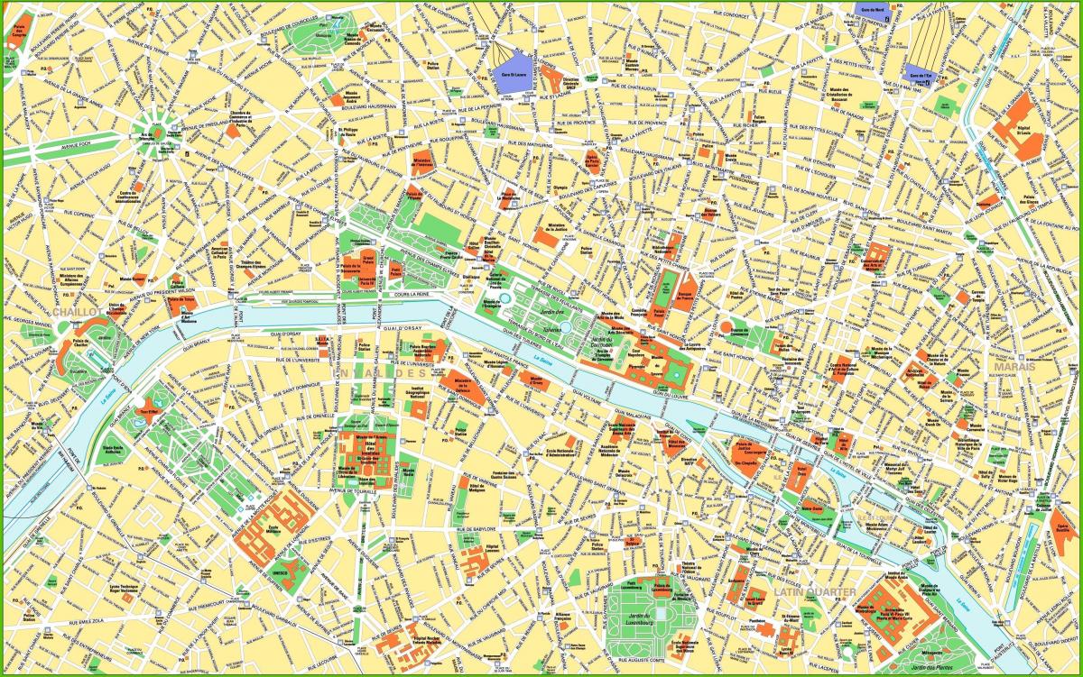 خريطة مفصلة من باريس