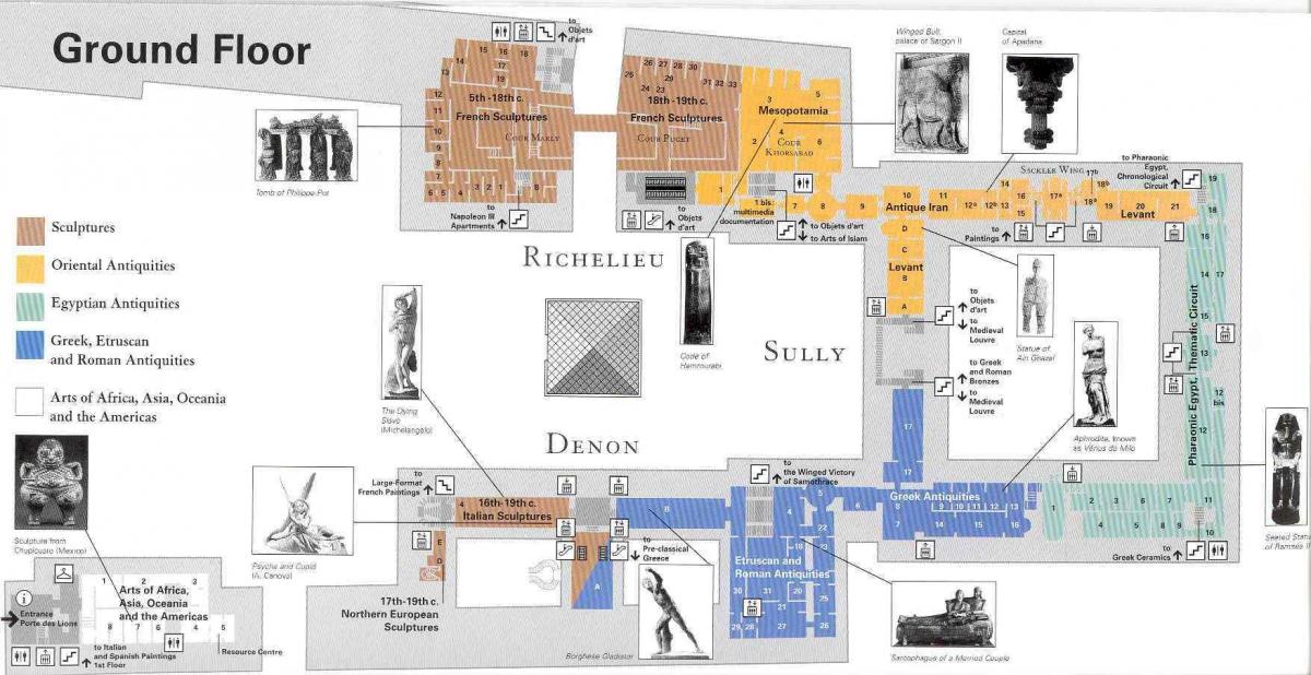 خريطة متحف اللوفر