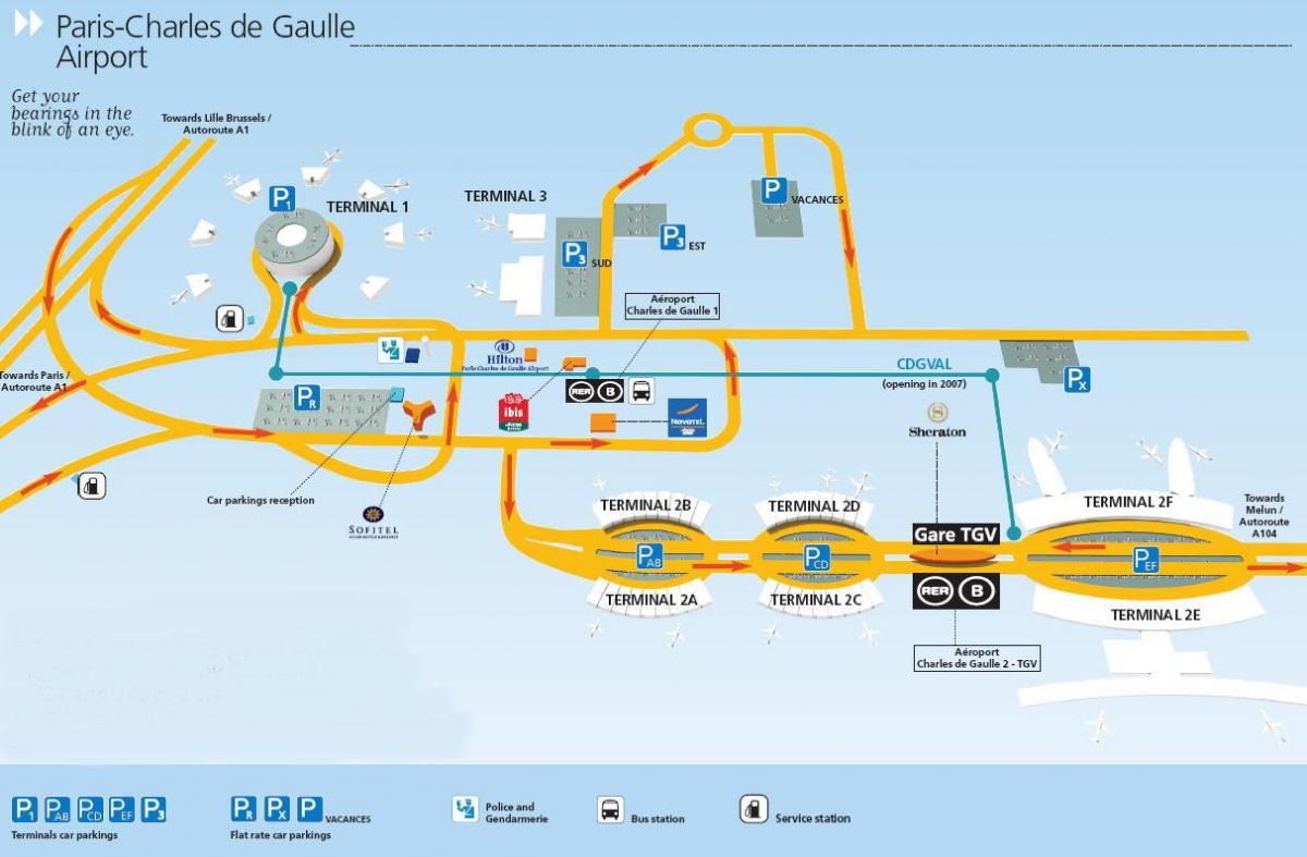 باريس مطار شارل ديغول خريطة