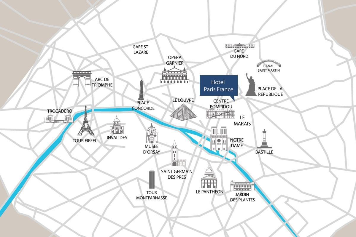 باريس نوتردام خريطة