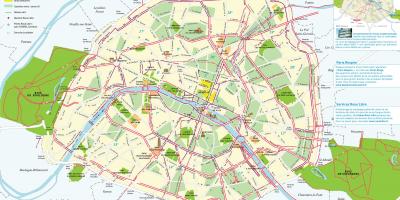 باريس طرق الدراجة خريطة