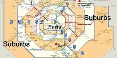 خريطة منطقة باريس فرنسا