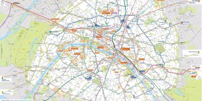 باريس النقل العام الخريطة