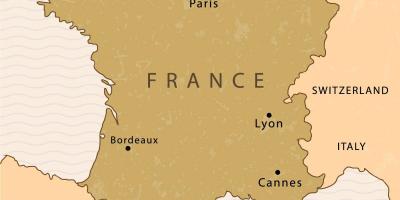 خريطة باريس على خريطة فرنسا