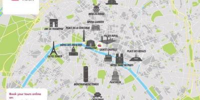 خريطة مدينة باريس فرنسا
