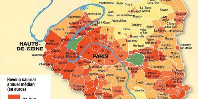 خريطة باريس وضواحيها