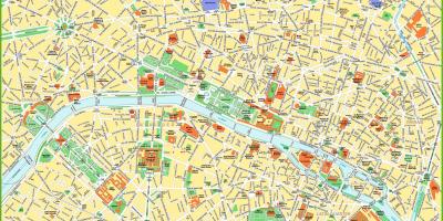 خريطة باريس أماكن الجذب في مركز المدينة