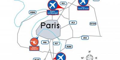 باريس الدولي مطار خريطة